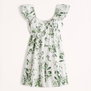 Abercrombie Ruched Flutter Sleeve Mini Dress